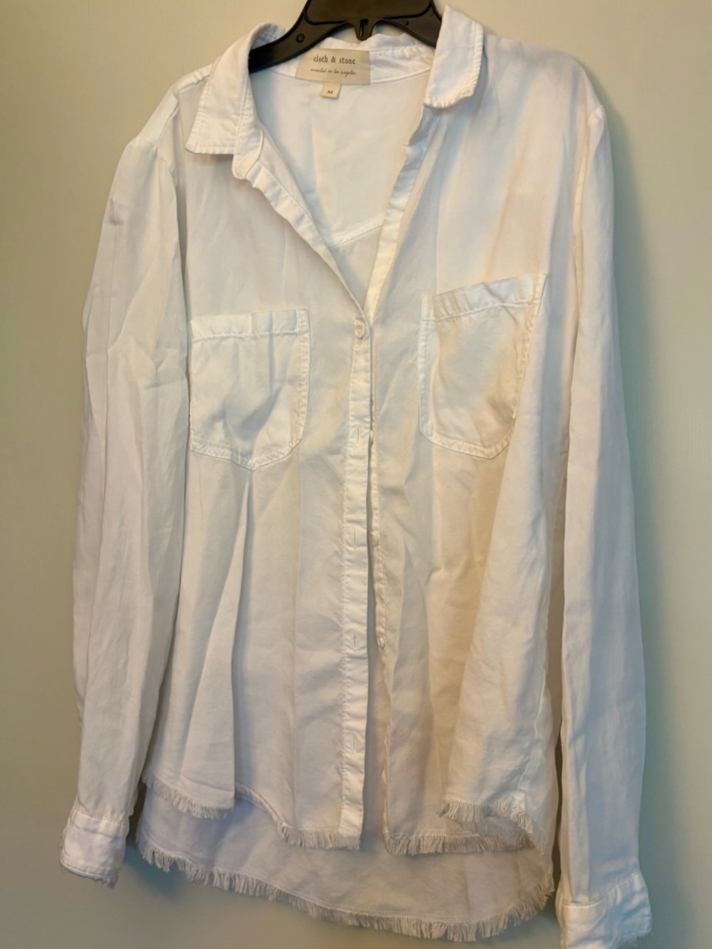 cloth & stone White Casual Button Shirt